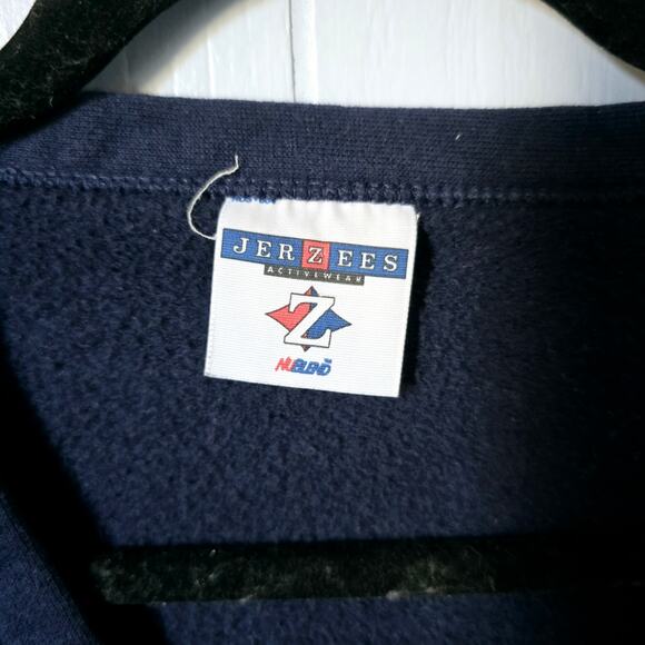 Jerzees Vintage Nautical Oversize Cardigan  size XL Old Money Embellished - Picture 2 of 10